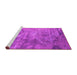 Sideview of Machine Washable Oriental Pink Industrial Rug, wshurb2817pnk