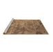 Sideview of Machine Washable Oriental Brown Industrial Rug, wshurb2817brn