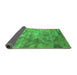 Sideview of Oriental Green Industrial Rug, urb2817grn