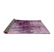 Sideview of Mid-Century Modern Pastel Violet Purple Oriental Rug, urb2818