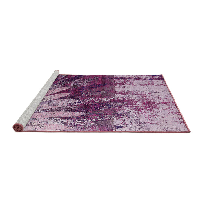 Sideview of Machine Washable Industrial Modern Pastel Violet Purple Rug, wshurb2818