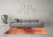 Machine Washable Oriental Orange Industrial Area Rugs in a Living Room, wshurb2818org