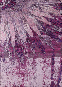 Machine Washable Industrial Modern Pastel Violet Purple Rug, wshurb2818