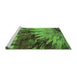 Sideview of Machine Washable Oriental Green Industrial Area Rugs, wshurb2818grn