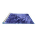 Sideview of Machine Washable Oriental Blue Industrial Rug, wshurb2818blu