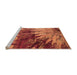 Sideview of Machine Washable Oriental Orange Industrial Area Rugs, wshurb2818org