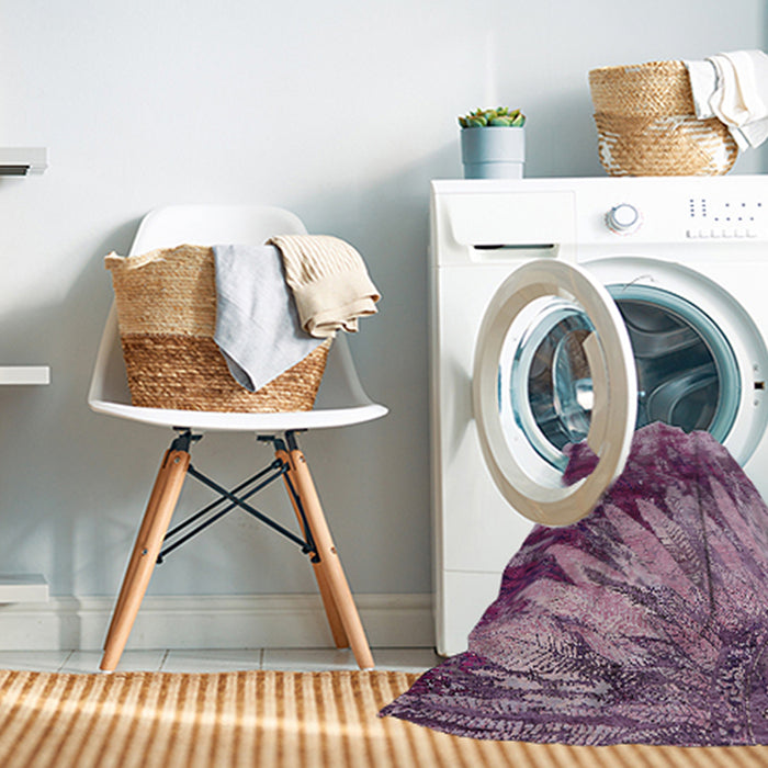 Machine Washable Industrial Modern Pastel Violet Purple Rug in a Washing Machine, wshurb2818