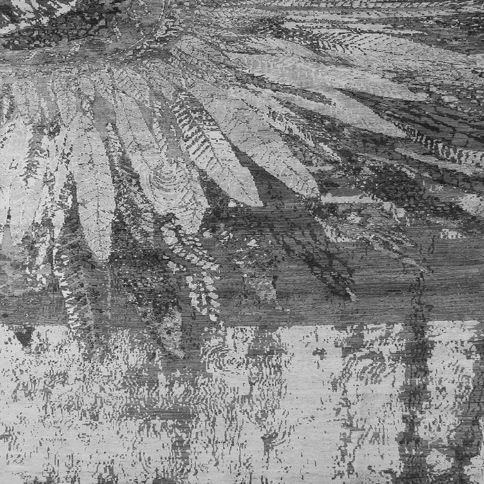 Square Oriental Gray Industrial Rug, urb2818gry