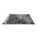 Sideview of Machine Washable Oriental Gray Industrial Rug, wshurb2818gry