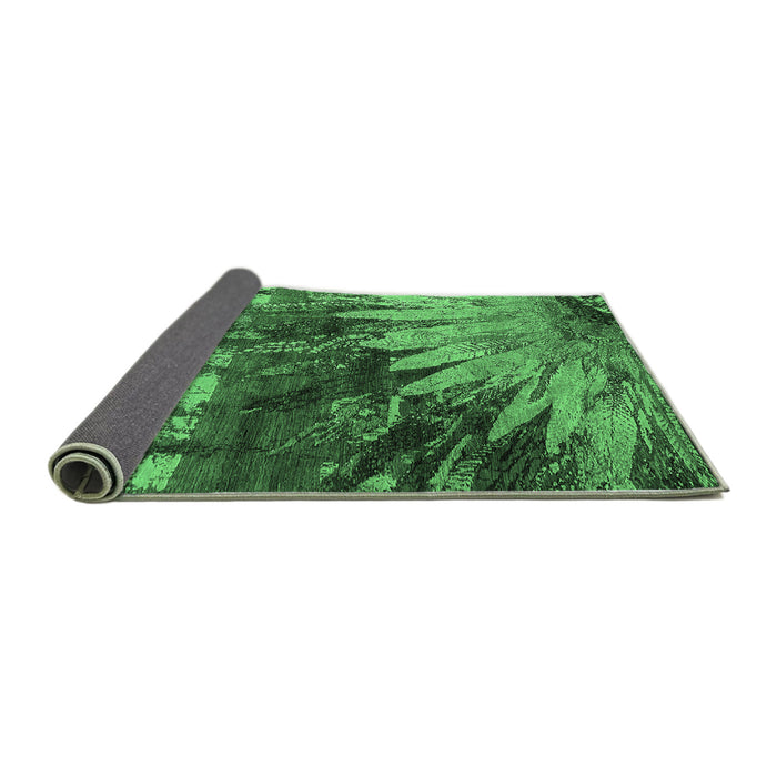 Sideview of Oriental Emerald Green Industrial Rug, urb2818emgrn