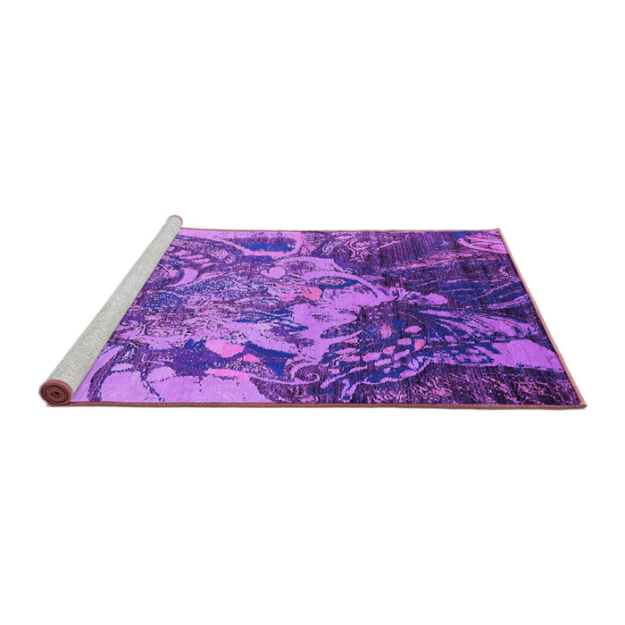 Sideview of Machine Washable Oriental Purple Industrial Area Rugs, wshurb2819pur