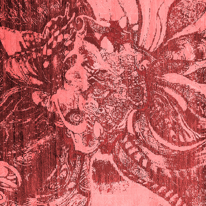 Machine Washable Oriental Red Industrial Rug, wshurb2819red