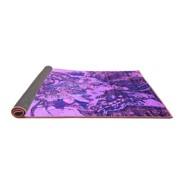 Sideview of Oriental Purple Industrial Rug, urb2819pur
