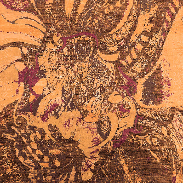 Machine Washable Oriental Orange Industrial Area Rugs, wshurb2819org