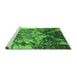 Sideview of Machine Washable Oriental Green Industrial Area Rugs, wshurb2819grn