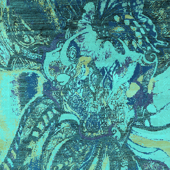 Oriental Turquoise Industrial Rug, urb2819turq