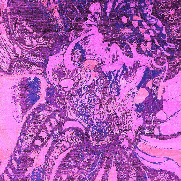 Machine Washable Oriental Pink Industrial Rug, wshurb2819pnk