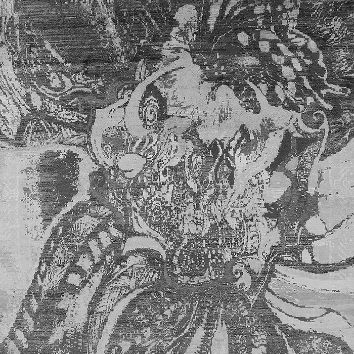 Machine Washable Oriental Gray Industrial Rug, wshurb2819gry