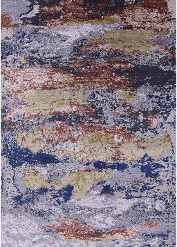 Mid-Century Modern Plum Purple Oriental Rug, urb2820