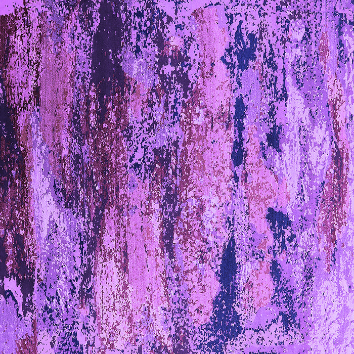 Square Machine Washable Oriental Purple Industrial Area Rugs, wshurb2820pur
