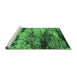 Sideview of Machine Washable Oriental Emerald Green Industrial Area Rugs, wshurb2820emgrn