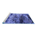 Sideview of Machine Washable Oriental Blue Industrial Rug, wshurb2820blu