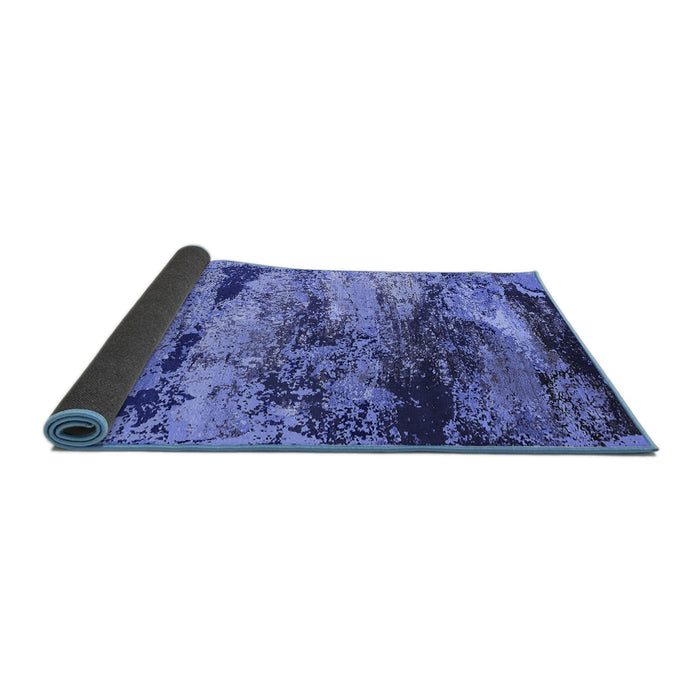 Sideview of Oriental Blue Industrial Rug, urb2820blu