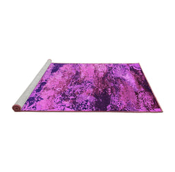 Sideview of Machine Washable Oriental Pink Industrial Rug, wshurb2820pnk