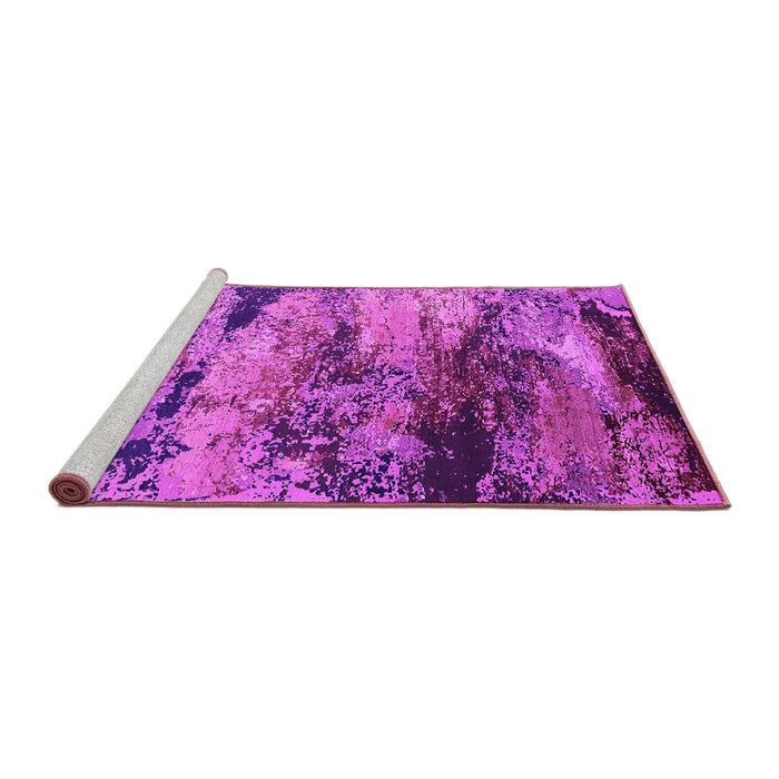 Sideview of Machine Washable Oriental Pink Industrial Rug, wshurb2820pnk