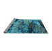 Sideview of Machine Washable Oriental Light Blue Industrial Rug, wshurb2820lblu