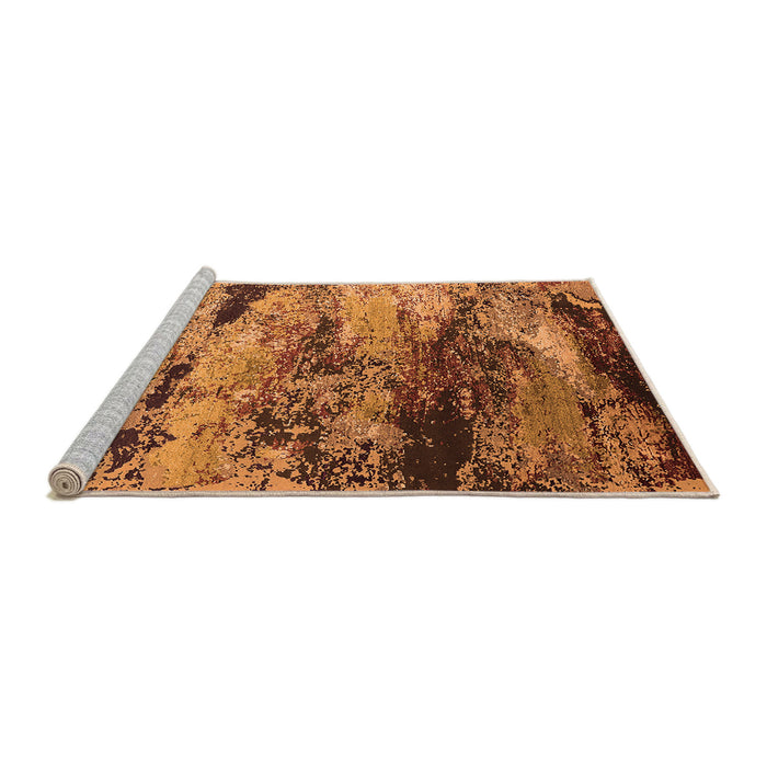 Sideview of Machine Washable Oriental Orange Industrial Area Rugs, wshurb2820org