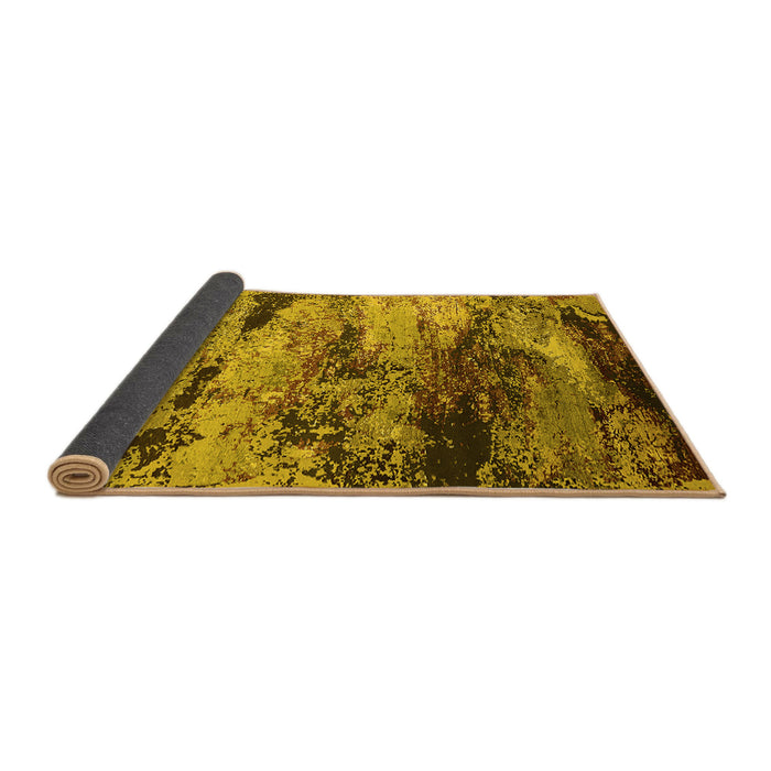 Sideview of Oriental Yellow Industrial Rug, urb2820yw