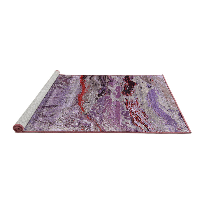 Sideview of Machine Washable Industrial Modern Pastel Violet Purple Rug, wshurb2821