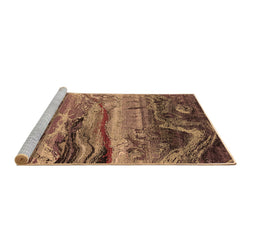 Sideview of Machine Washable Oriental Brown Industrial Rug, wshurb2821brn