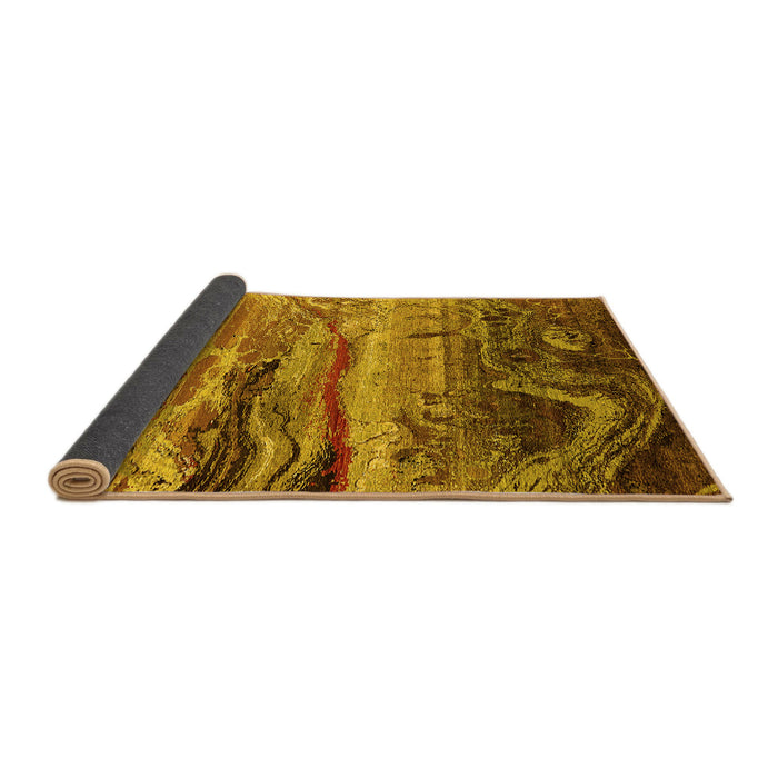 Sideview of Oriental Yellow Industrial Rug, urb2821yw