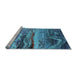 Sideview of Machine Washable Oriental Light Blue Industrial Rug, wshurb2821lblu