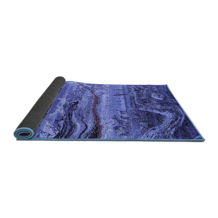 Sideview of Oriental Blue Industrial Rug, urb2821blu