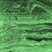 Square Machine Washable Oriental Emerald Green Industrial Area Rugs, wshurb2821emgrn