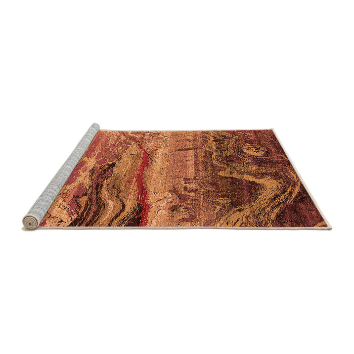 Sideview of Machine Washable Oriental Orange Industrial Area Rugs, wshurb2821org