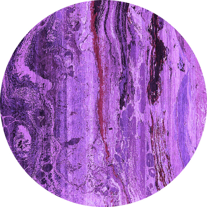 Round Oriental Purple Industrial Rug, urb2821pur