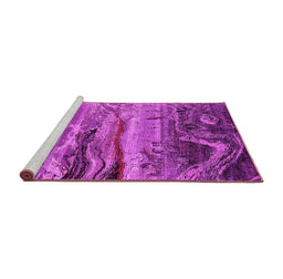 Sideview of Machine Washable Oriental Pink Industrial Rug, wshurb2821pnk