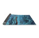 Sideview of Oriental Light Blue Industrial Rug, urb2821lblu