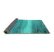 Sideview of Oriental Turquoise Industrial Rug, urb2822turq