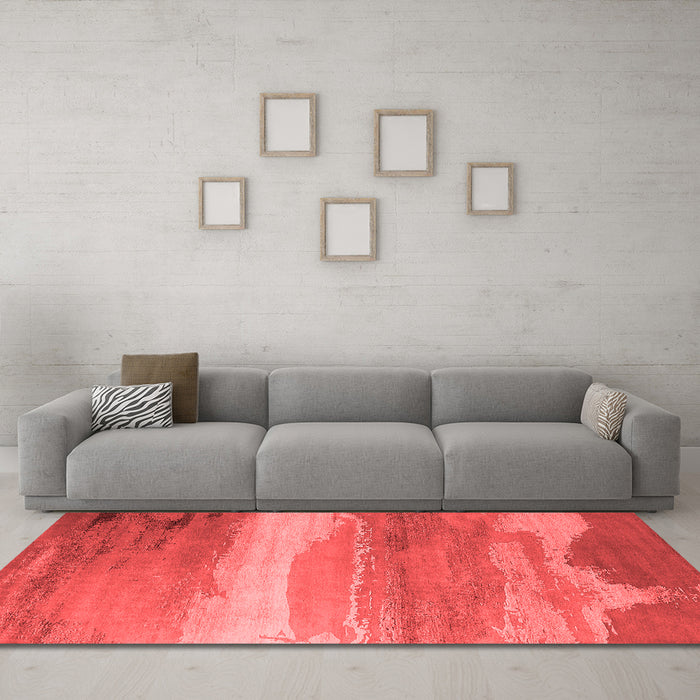 Industrial Red Washable Rugs