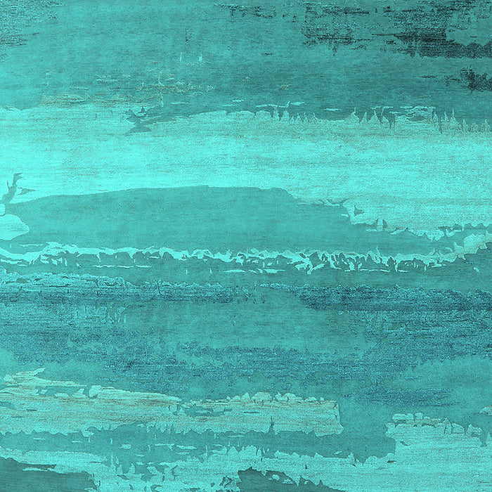 Machine Washable Oriental Turquoise Industrial Area Rugs, wshurb2822turq