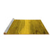 Sideview of Machine Washable Oriental Yellow Industrial Rug, wshurb2822yw