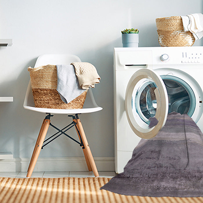 Machine Washable Industrial Modern Viola Purple Rug in a Washing Machine, wshurb2822