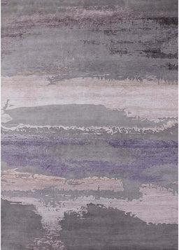 Mid-Century Modern Purple Oriental Rug, urb2822