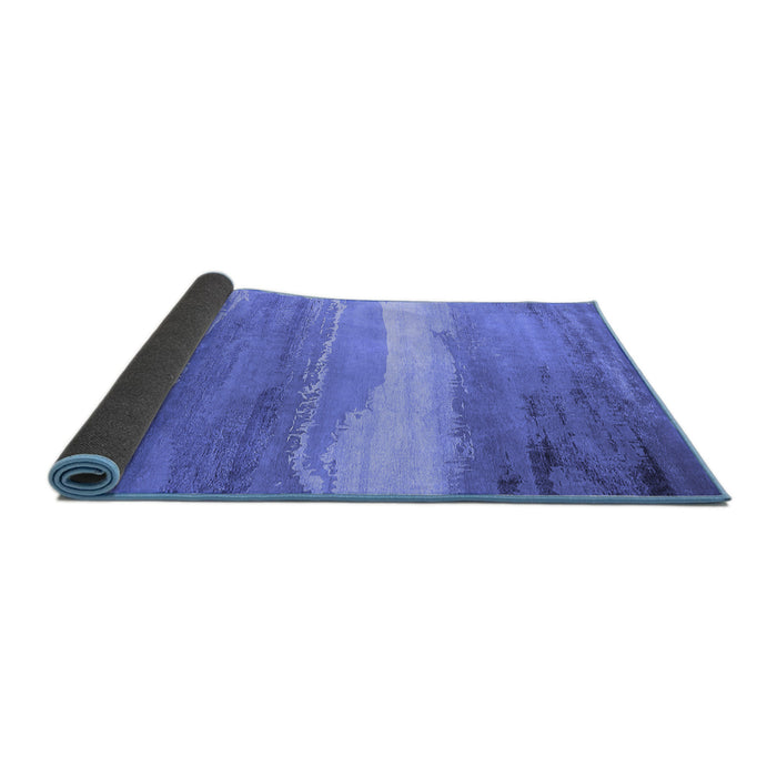 Sideview of Oriental Blue Industrial Rug, urb2822blu