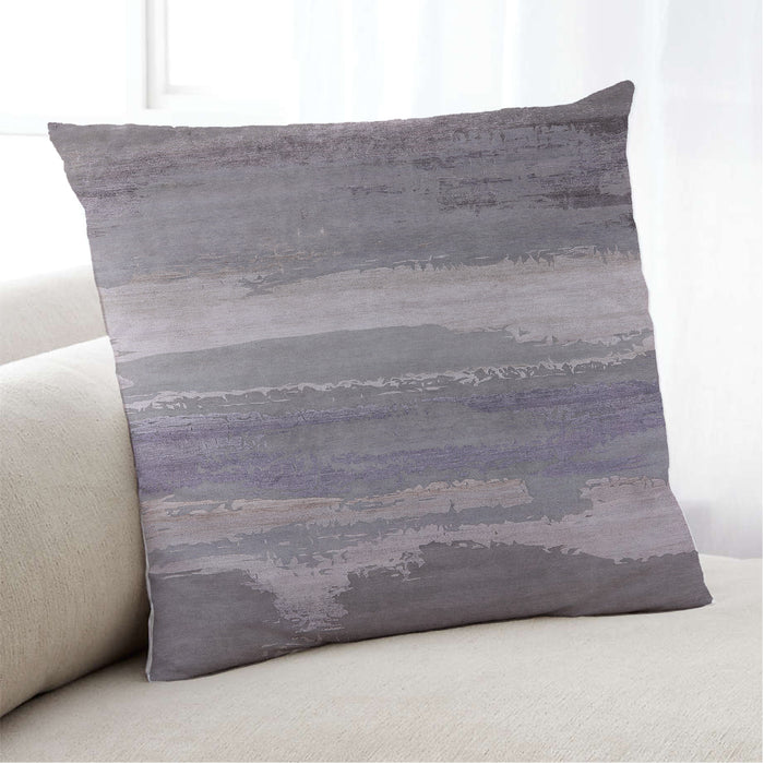 Lifestyle Image of Mid-Century Modern Urban Square Viola Purple Throw Pillow, 18 inch by 18 inch, pwurb2822